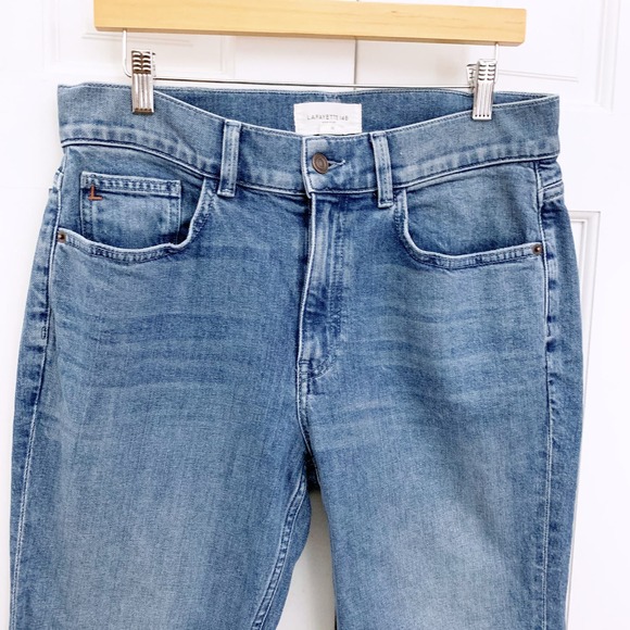 Lafayette 148 New York LI48 Denim Reeve Straight Jeans - Picture 11 of 13